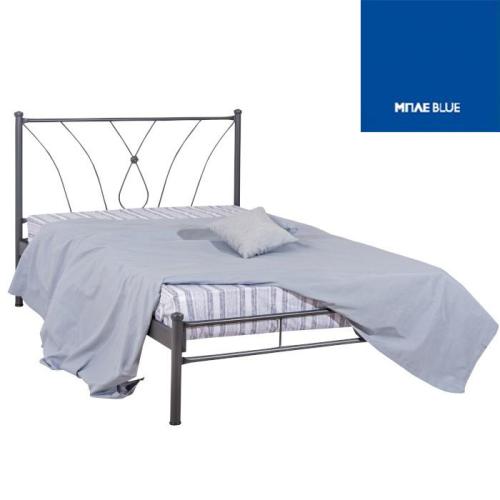 Ιριδα Μεταλλικό Κρεβάτι (Για Στρώμα 150×190) Με Επιλογές Χρωμάτων Μπλέ
