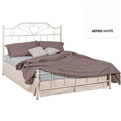 Love Μεταλλικό Κρεβάτι (Για Στρώμα 160×190) Με Επιλογές Χρωμάτων Λευκό