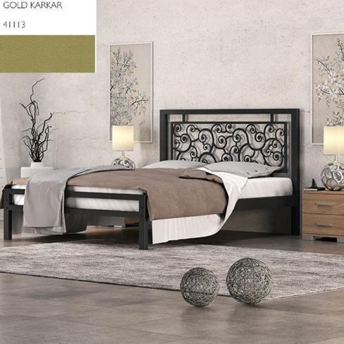 Μιράντα Μεταλλικό Κρεβάτι (Για Στρώμα 150×200) Με Επιλογές Χρωμάτων Gold Karkar 41113