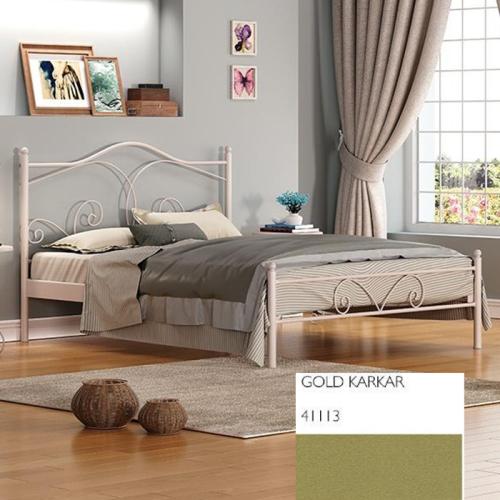 Ονειρικό Μεταλλικό Κρεβάτι (Για Στρώμα 160×190) Με Επιλογές Χρωμάτων Gold Karkar 41113