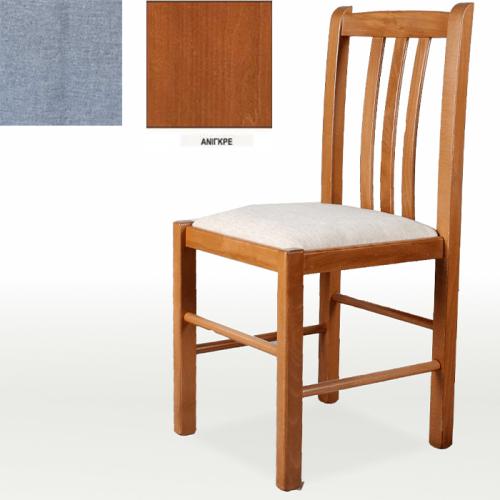 Κ32 Καρέκλα Κουζίνας Μασίφ Οξυά (90x40.5x41.5) Γκρί,Ανιγκρέ