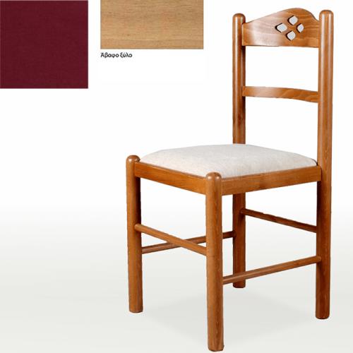 Κ41 Καρέκλα Κουζίνας Μασίφ Οξυά Τόρνου (88x43x43) Μπορντό,Αλουστράριστο
