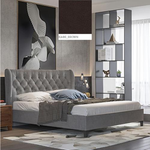 Νο 86 Κρεβάτι (Για Στρώμα 150×190) Με Επιλογές Χρωμάτων Καφέ-Brown Enjoy 4