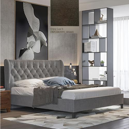Νο 86 Κρεβάτι (Για Στρώμα 150×200) Με Επιλογές Χρωμάτων Γκρί Σκούρο Khaki-Dark Grey Enjoy 9