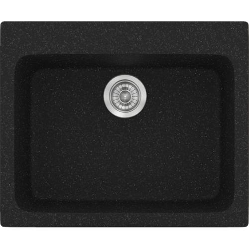 Sanitec 331 Ενθετος Νεροχύτης Classic Συνθετικός Γρανίτης ( 60 x 50 cm) 05 Granite Black
