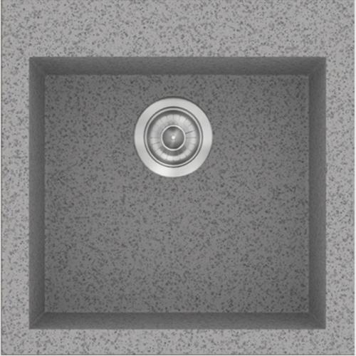 Sanitec 339 Ενθετος Νεροχύτης Classic Συνθετικός Γρανίτης ( 50 x 50 cm) 04 Granite Grey