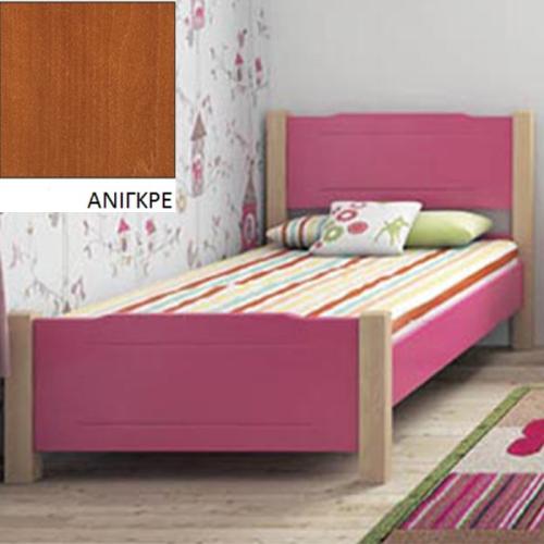 Νο 134 Κρεβάτι Οξυά (Για Στρώμα 90×190) Με Επιλογές Χρωμάτων Ανιγκρέ