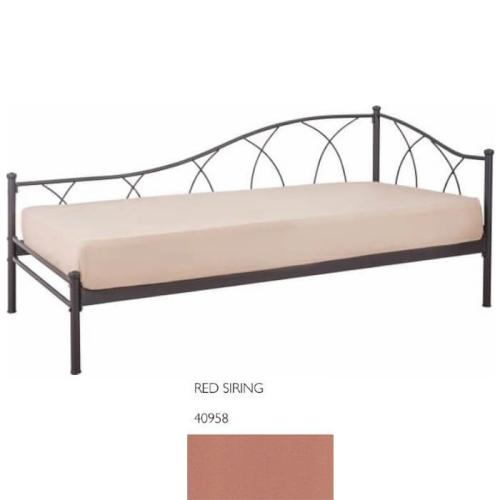 Αρετή Μεταλλικός Καναπές Κρεβάτι (Για Στρώμα 90×200) Με Επιλογές Χρωμάτων Red Siring 40958