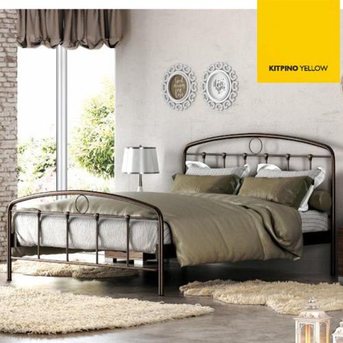 Basic Μεταλλικό Κρεβάτι (Για Στρώμα 160×200) Με Επιλογές Χρωμάτων Κίτρινο