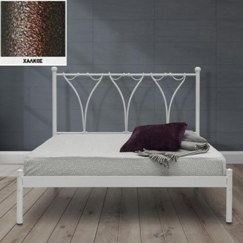 Ιάσων Μεταλλικό Κρεβάτι (Για Στρώμα 150×200) Με Επιλογές Χρωμάτων Χαλκός