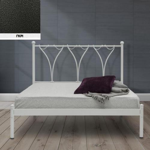 Ιάσων Μεταλλικό Κρεβάτι (Για Στρώμα 150×200) Με Επιλογές Χρωμάτων Γκρι