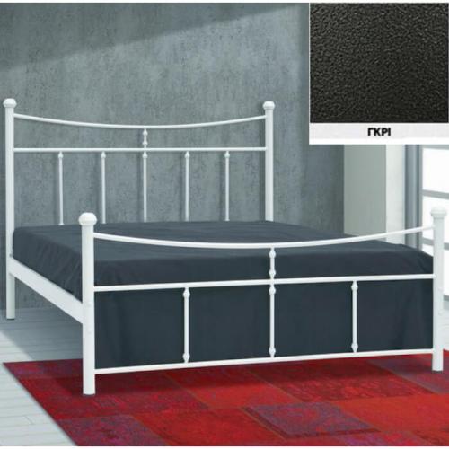 Κίμων Μεταλλικό Κρεβάτι (Για Στρώμα 160×190) Με Επιλογές Χρωμάτων Γκρι
