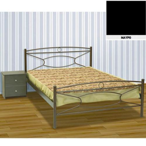 Κρίκος Μεταλλικό Κρεβάτι (Για Στρώμα 150×190) Με Επιλογές Χρωμάτων Μαύρο