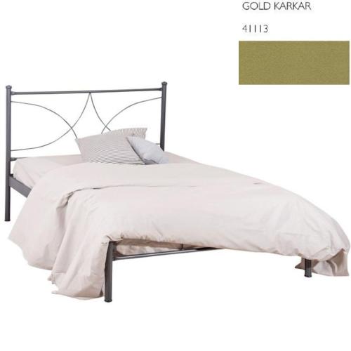Ναταλία Μεταλλικό Κρεβάτι (Για Στρώμα 90×200) Με Επιλογές Χρωμάτων Gold Karkar 41113