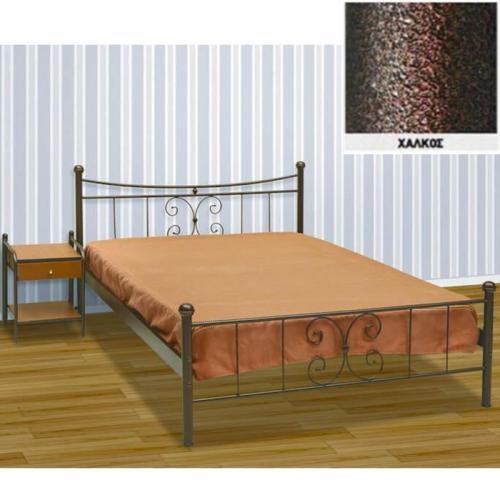 Πεταλούδα Μεταλλικό Κρεβάτι (Για Στρώμα 160×190) Με Επιλογές Χρωμάτων Χαλκός