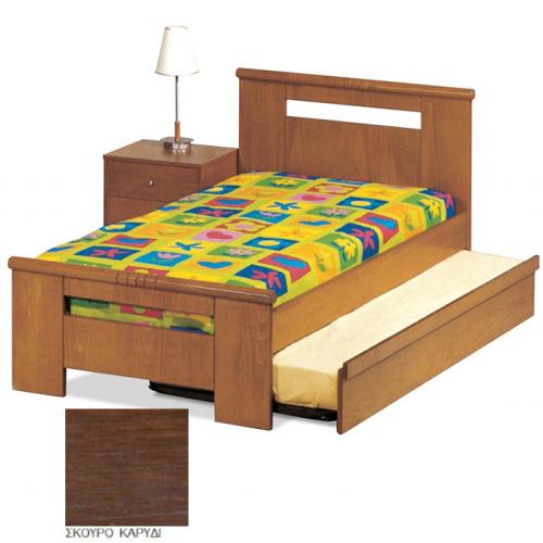 Νο 11 Κρεβάτι MDF Οξυά (Για Στρώμα 160×190) Με Επιλογές Χρωμάτων Σκούρο Καρυδί