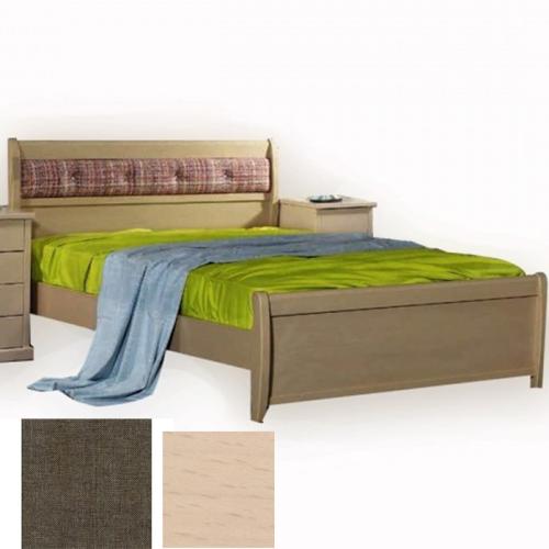 Νο 76Β Κρεβάτι Οξυά (Για Στρώμα 110×200) Με Επιλογές Χρωμάτων 514,Φυσικό Οξυά