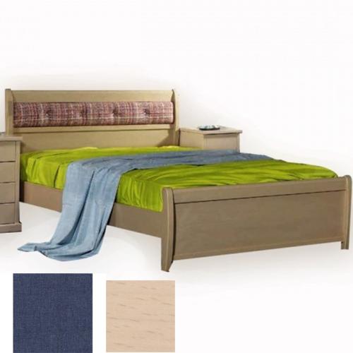 Νο 76Β Κρεβάτι Οξυά (Για Στρώμα 110x190) Με Επιλογές Χρωμάτων 512,Φυσικό Οξυά