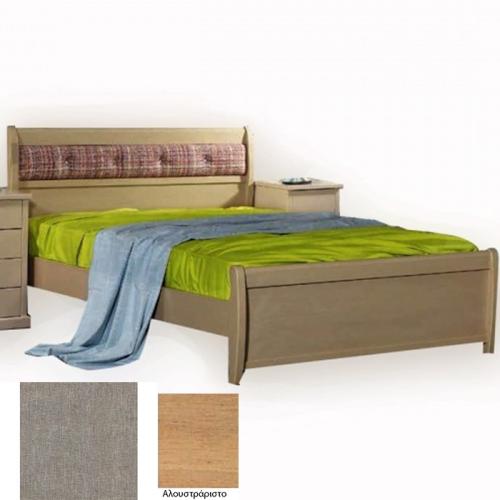Νο 76Β Κρεβάτι Οξυά (Για Στρώμα 140×200) Με Επιλογές Χρωμάτων 507,Αλουστράριστο