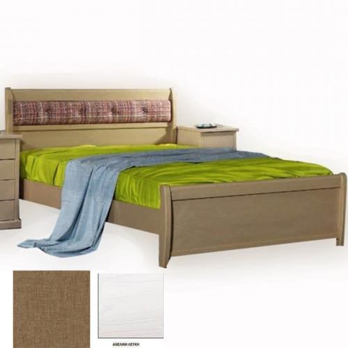 Νο 76Β Κρεβάτι Οξυά (Για Στρώμα 90×190) Με Επιλογές Χρωμάτων 503,Ανελίνη Λευκή