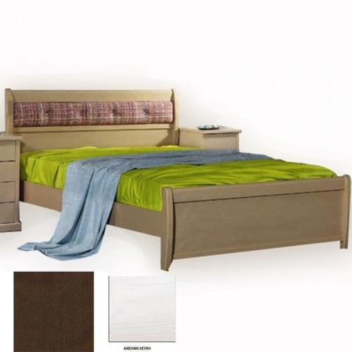 Νο 76Β Κρεβάτι Οξυά (Για Στρώμα 90×200) Με Επιλογές Χρωμάτων 504,Ανελίνη Λευκή