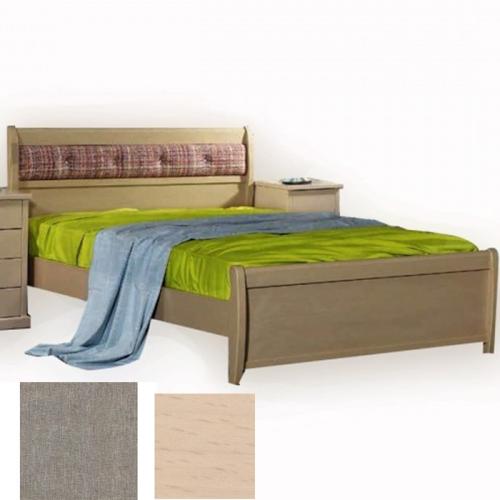 Νο 76Β Κρεβάτι Οξυά (Για Στρώμα 90×200) Με Επιλογές Χρωμάτων 507,Φυσικό Οξυά