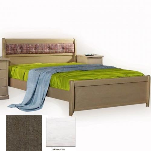 Νο 76Β Κρεβάτι Οξυά (Για Στρώμα 90×200) Με Επιλογές Χρωμάτων 514,Ανελίνη Λευκή