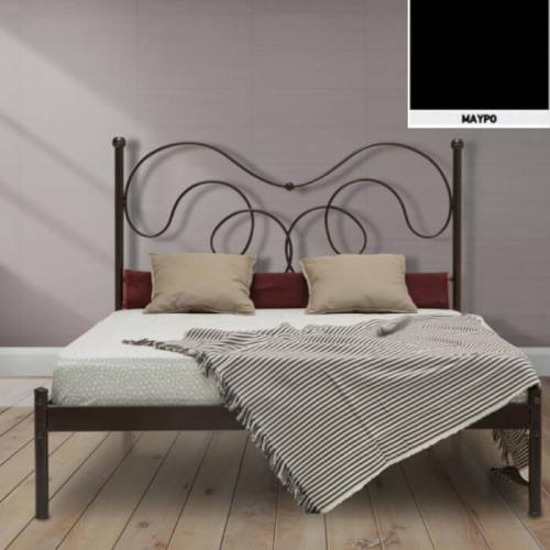 Αγης Μεταλλικό Κρεβάτι (Για Στρώμα 150×190) Με Επιλογές Χρωμάτων Μαύρο