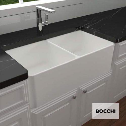 Bocchi 1139 Νεροχύτης Πορσελάνης Επικαθήμενος  (84 x 46 cm) - 300 White Gloss