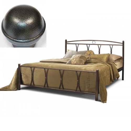 Χιαστή Μεταλλικό Κρεβάτι MC (Για Στρώμα 110×190) Με Επιλογές Χρωμάτων - Γκρι