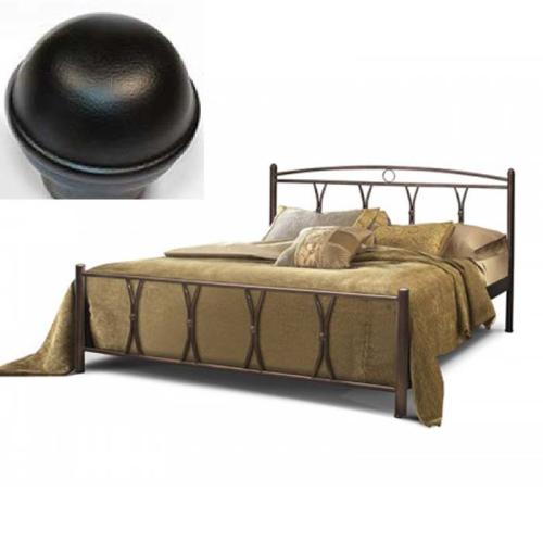 Χιαστή Μεταλλικό Κρεβάτι MC (Για Στρώμα 140×190) Με Επιλογές Χρωμάτων - Μαύρο
