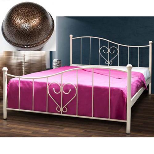 Καρδιά Μεταλλικό Κρεβάτι (Για Στρώμα 150×190) Με Επιλογές Χρωμάτων - Χαλκός