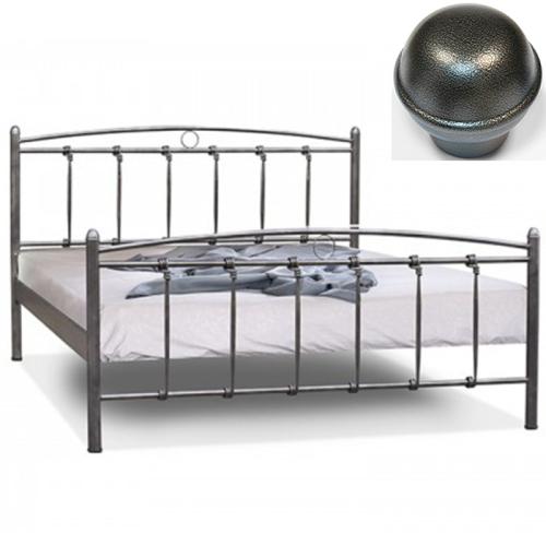 Κόμπος Β Μεταλλικό Κρεβάτι (Για Στρώμα 120×200) Με Επιλογές Χρωμάτων - Γκρι