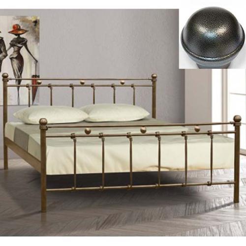 Κόμπος Μεταλλικό Κρεβάτι (Για Στρώμα 110×190) Με Επιλογές Χρωμάτων - Γκρι