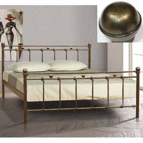 Κόμπος Μεταλλικό Κρεβάτι (Για Στρώμα 150×200) Με Επιλογές Χρωμάτων - Χρυσό Σαγρέ