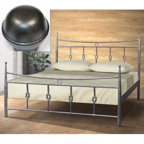 Λεωνίδιο Μεταλλικό Κρεβάτι (Για Στρώμα 110×190) Με Επιλογές Χρωμάτων - Γκρι