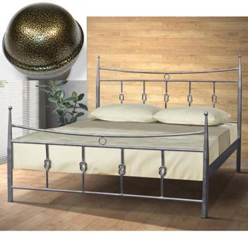 Λεωνίδιο Μεταλλικό Κρεβάτι (Για Στρώμα 130×190) Με Επιλογές Χρωμάτων - Χρυσό Σαγρέ