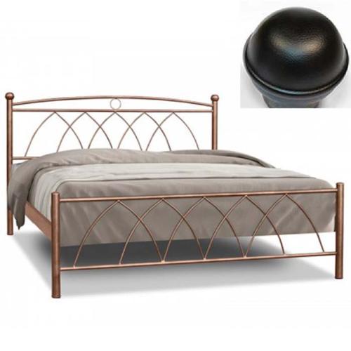 Μύκονος Μεταλλικό Κρεβάτι MC (Για Στρώμα 110×200) Με Επιλογές Χρωμάτων - Μαύρο