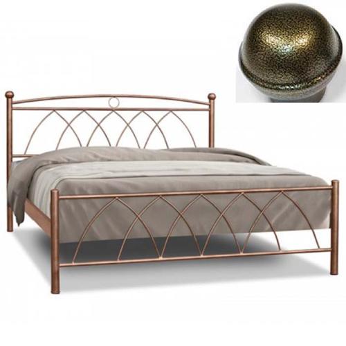 Μύκονος Μεταλλικό Κρεβάτι MC (Για Στρώμα 130×190) Με Επιλογές Χρωμάτων - Χρυσό Σαγρέ