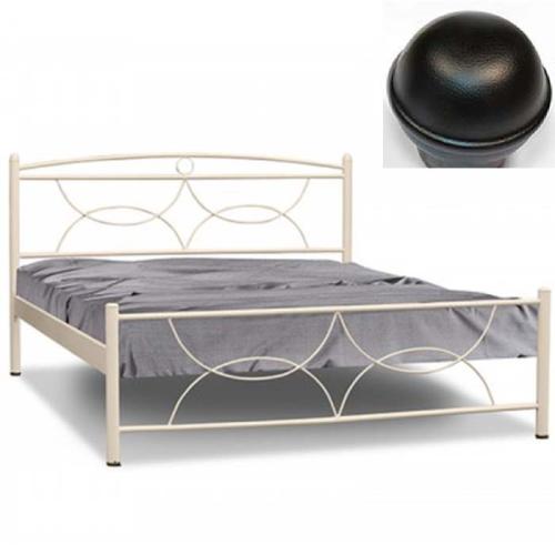 Νάξος Μεταλλικό Κρεβάτι MC (Για Στρώμα 110×190) Με Επιλογές Χρωμάτων - Μαύρο