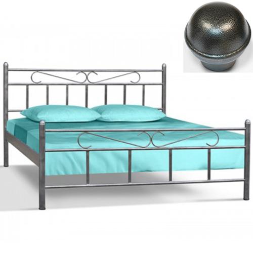 Παραδοσιακό Μεταλλικό Κρεβάτι MC (Για Στρώμα 140×190) Με Επιλογές Χρωμάτων - Γκρι