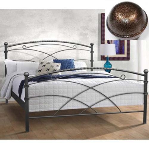 Πάτμος Μεταλλικό Κρεβάτι (Για Στρώμα 110×200) Με Επιλογές Χρωμάτων - Χαλκός