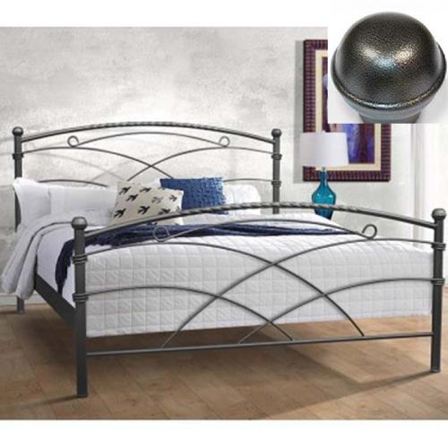 Πάτμος Μεταλλικό Κρεβάτι (Για Στρώμα 120×190) Με Επιλογές Χρωμάτων - Γκρι