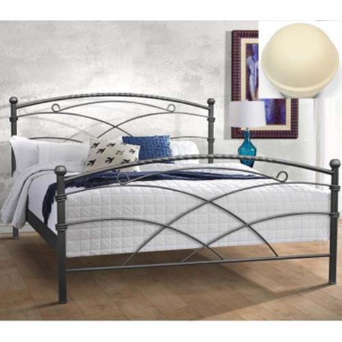 Πάτμος Μεταλλικό Κρεβάτι (Για Στρώμα 140×190) Με Επιλογές Χρωμάτων - Εκρού