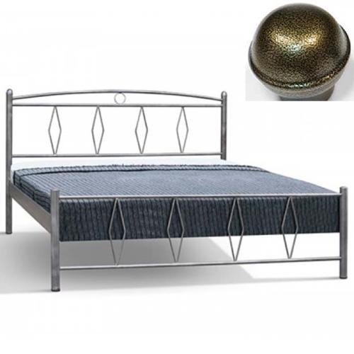 Ρόμβος Μεταλλικό Κρεβάτι MC (Για Στρώμα 130×200) Με Επιλογές Χρωμάτων - Χρυσό Σαγρέ