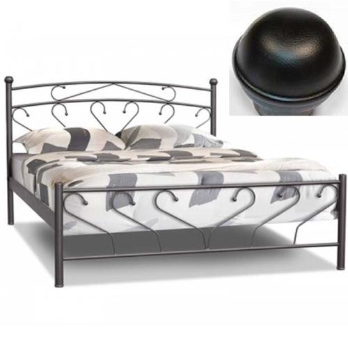 Σύρος Μεταλλικό Κρεβάτι (Για Στρώμα 110×200) Με Επιλογές Χρωμάτων - Μαύρο