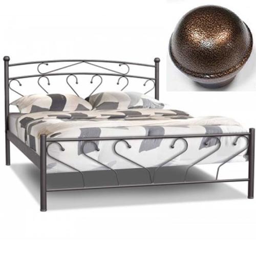 Σύρος Μεταλλικό Κρεβάτι (Για Στρώμα 120×190) Με Επιλογές Χρωμάτων - Χαλκός