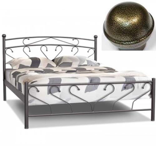 Σύρος Μεταλλικό Κρεβάτι (Για Στρώμα 120×190) Με Επιλογές Χρωμάτων - Χρυσό Σαγρέ