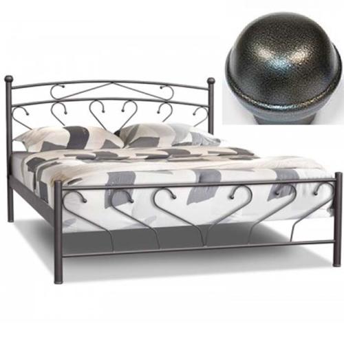 Σύρος Μεταλλικό Κρεβάτι (Για Στρώμα 90×190) Με Επιλογές Χρωμάτων - Γκρι