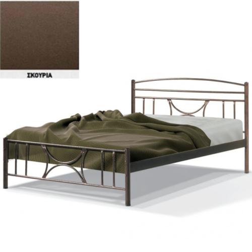 Θάλεια Μεταλλικό Κρεβάτι 8213 (Για Στρώμα 110×190) Με Επιλογές Χρωμάτων - Σκουριά
